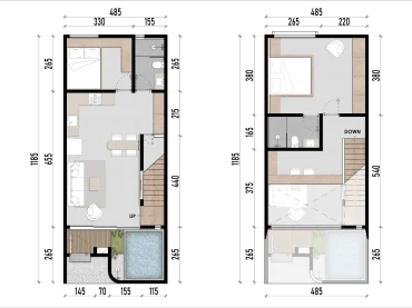 LB20001 1-2BR Riverside Modern Loft in Canggu